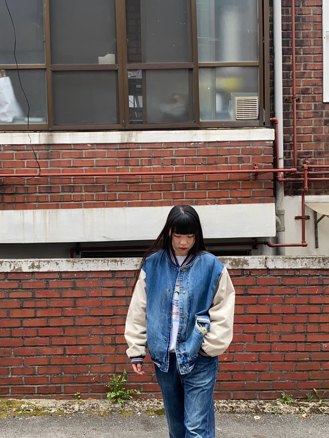 Yukontrail 유콘트레일 데님 바시티 자켓 상품이미지1