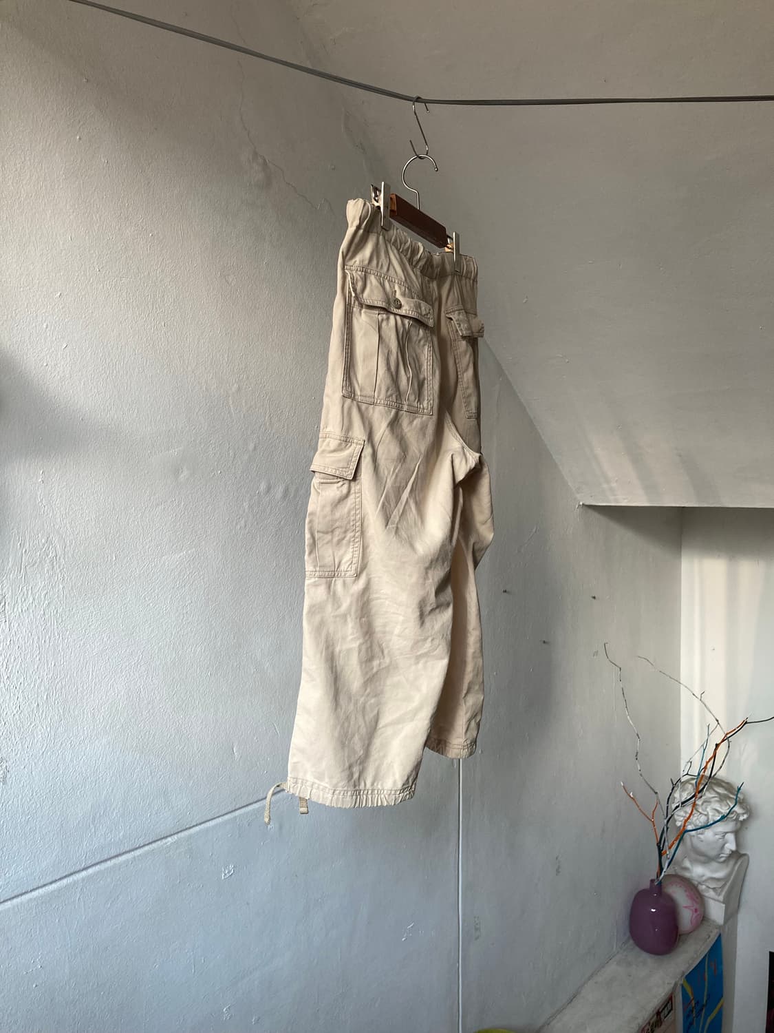 빈티지 7부 카고 스트링 팬츠 상품이미지7