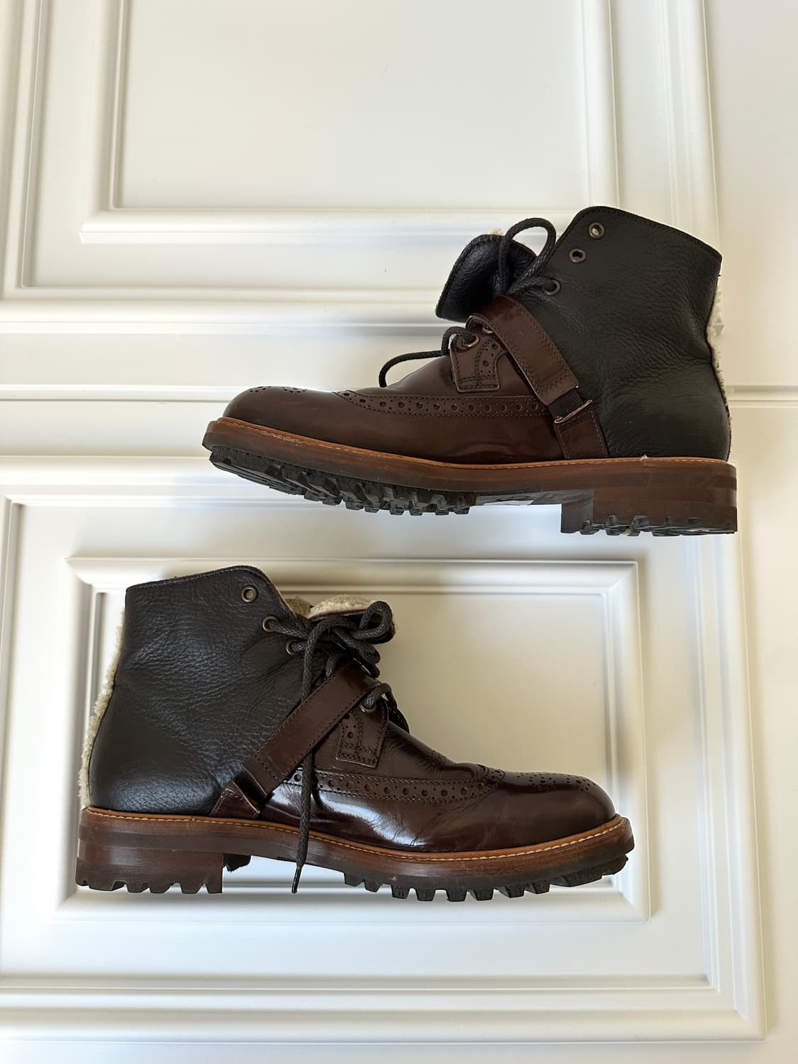 디스퀘어드 아카이브 메탈버클 레더 퍼 부츠 상품이미지5