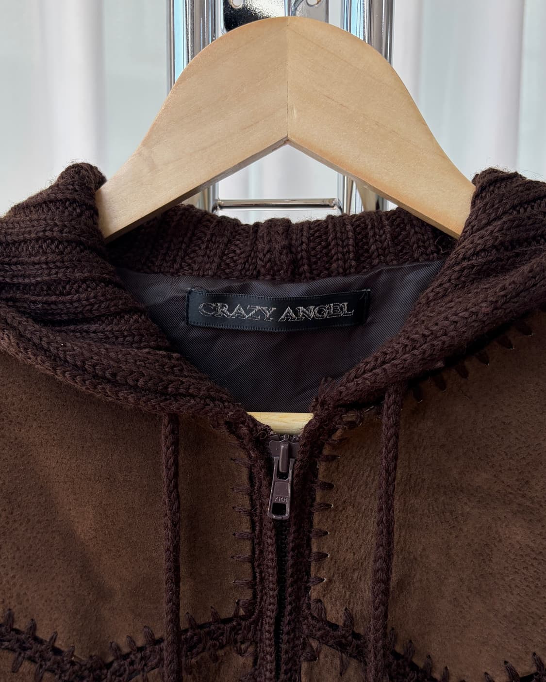 [S-M]Crazy Angel JPN 스웨이드 후드 니트 집업 상품이미지6