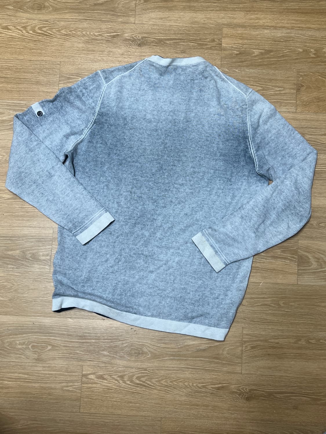 스톤아일랜드 빈티지 워싱 그레이/네이비 니트 xl 상품이미지3