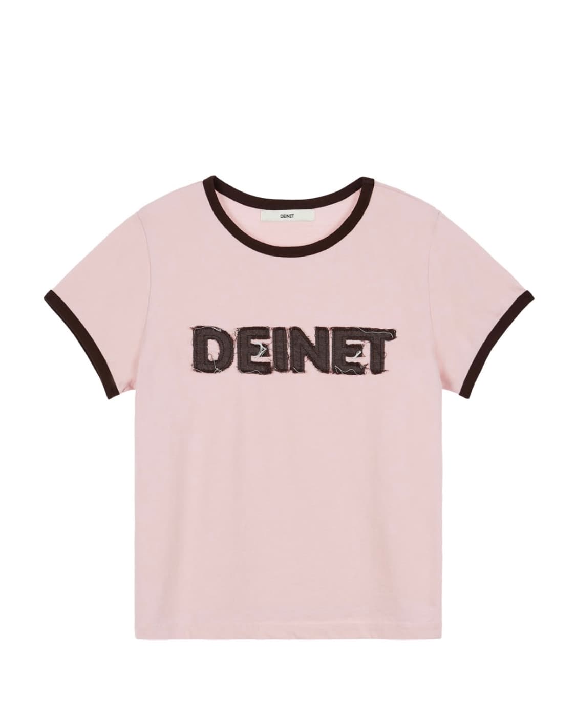 다이닛 로고 링거 반팔 티셔츠 핑크초코 Deinet 상품이미지1
