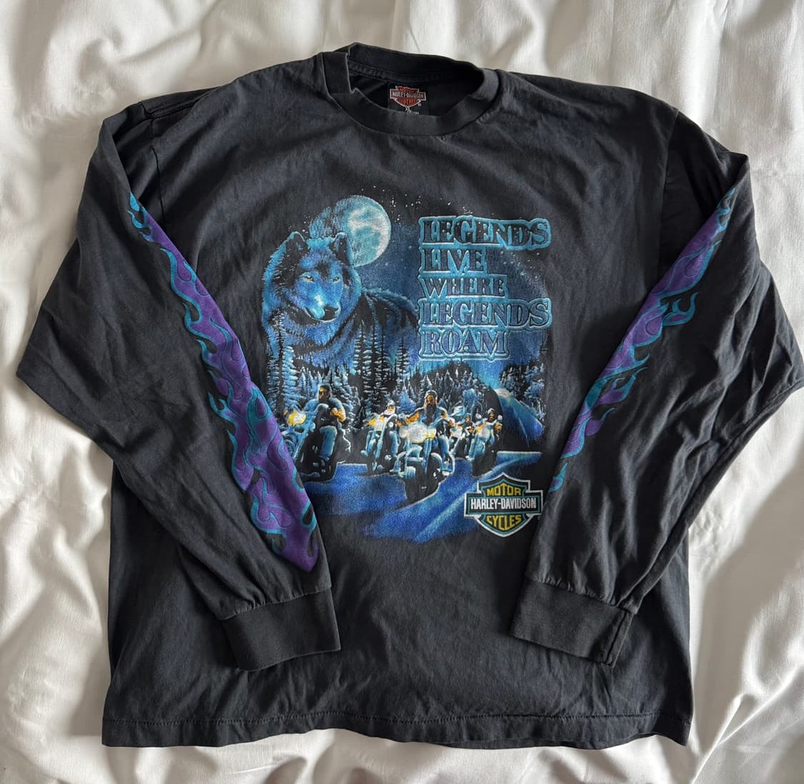 [XL] 90s-00s 빈티지 할리데이비슨 롱슬리브 티셔츠 상품이미지1