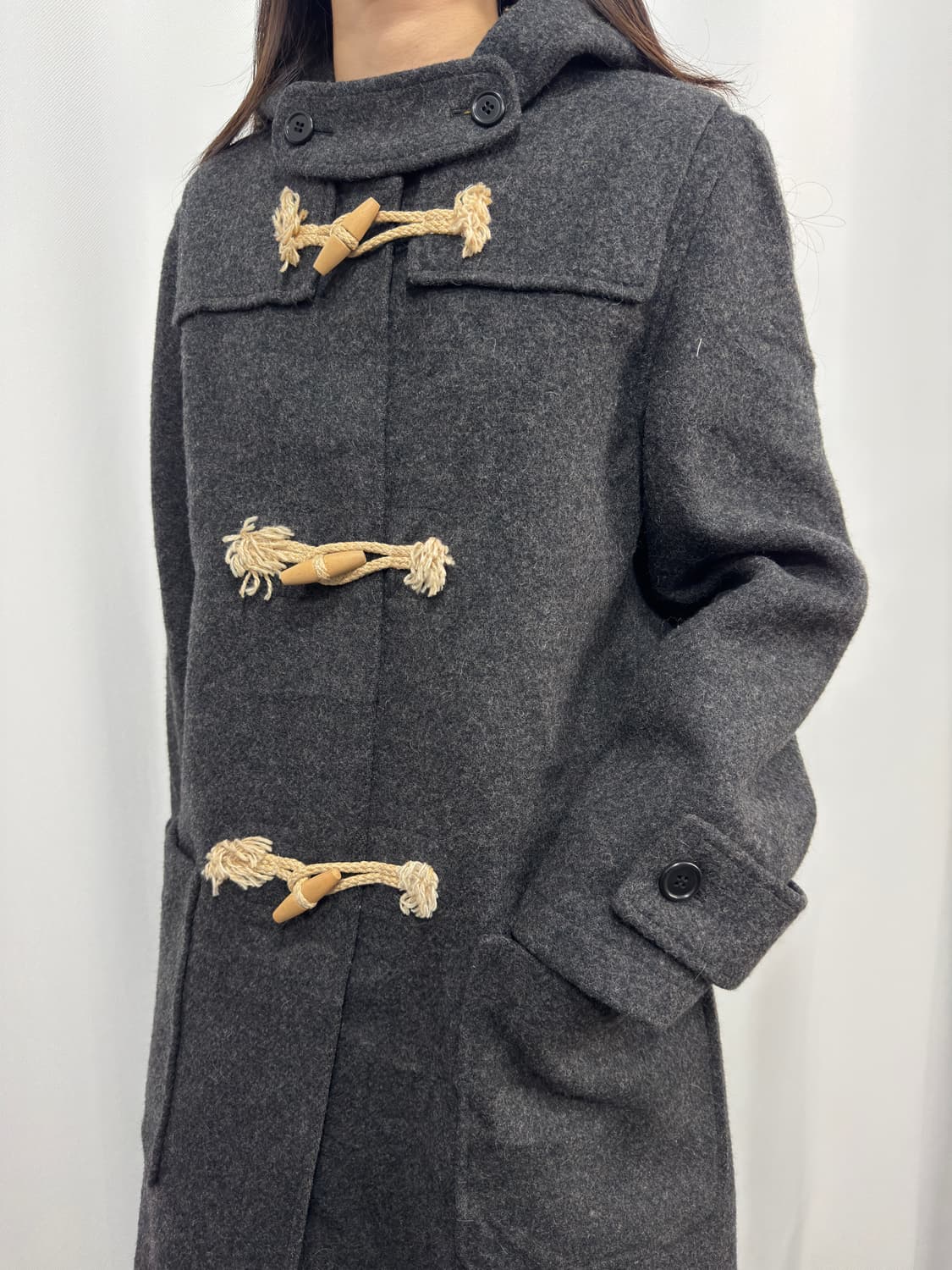 midwest homme duffle wool hood coat 상품이미지6