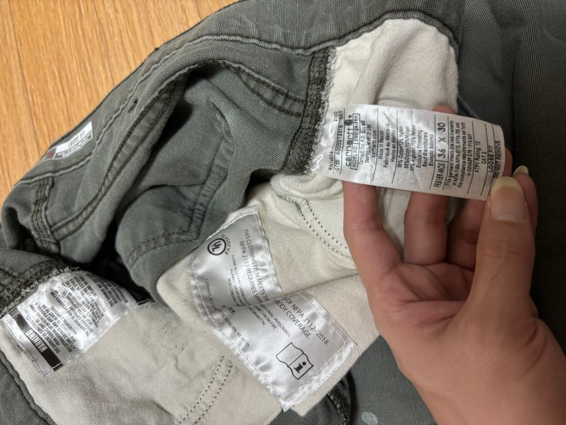 칼하트 카팬터 모스 워크그린 팬츠 상품이미지6