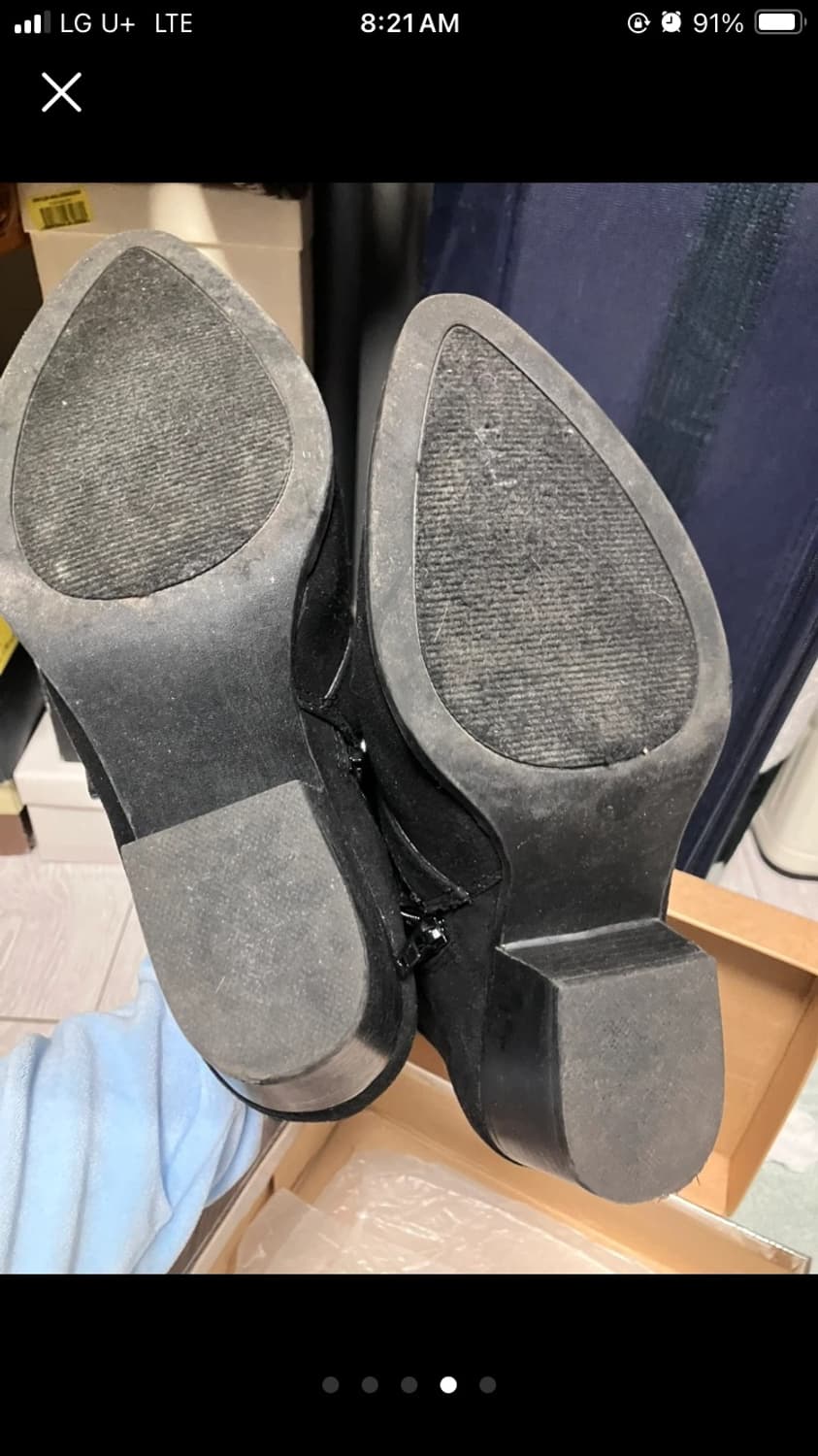 Carlos 블랙 웨스턴 버클 스웨이드 부츠 상품이미지4