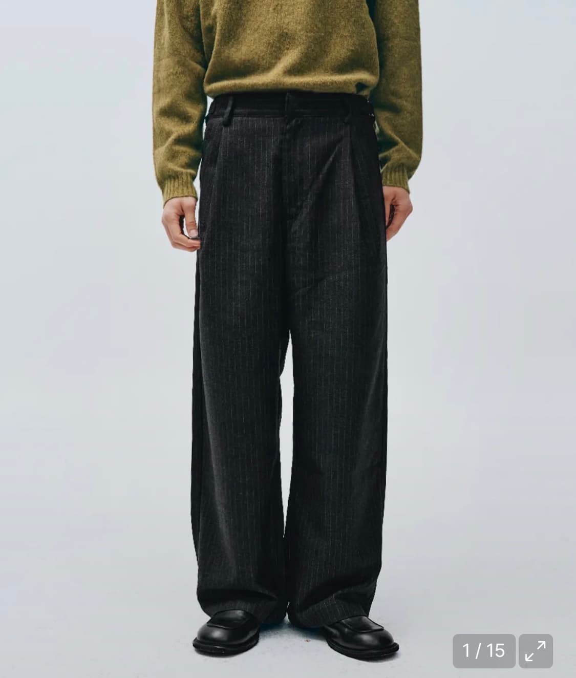 인템포무드 레트로 스트라이프 슬랙스 상품이미지1