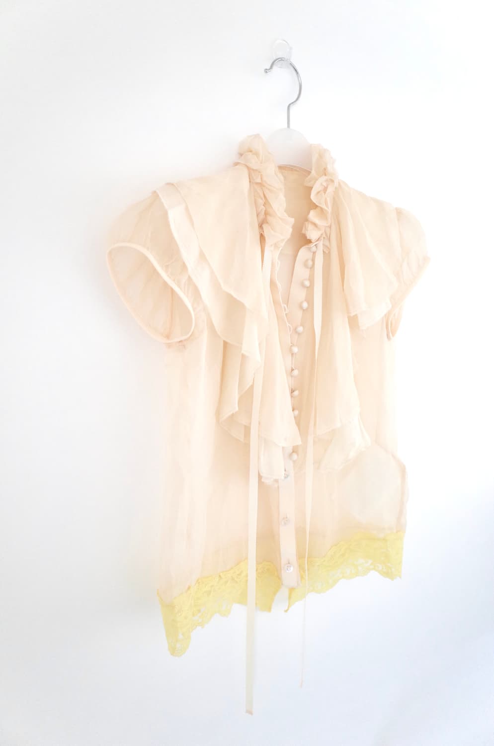 Sacai 사카이 실크 프릴 레이스 블라우스 상품이미지3