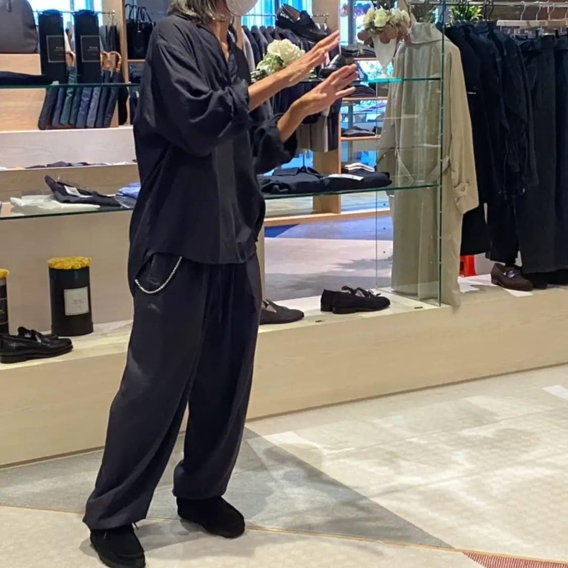 [2] 코모리 실크넬 셔츠 셋업 상품이미지4