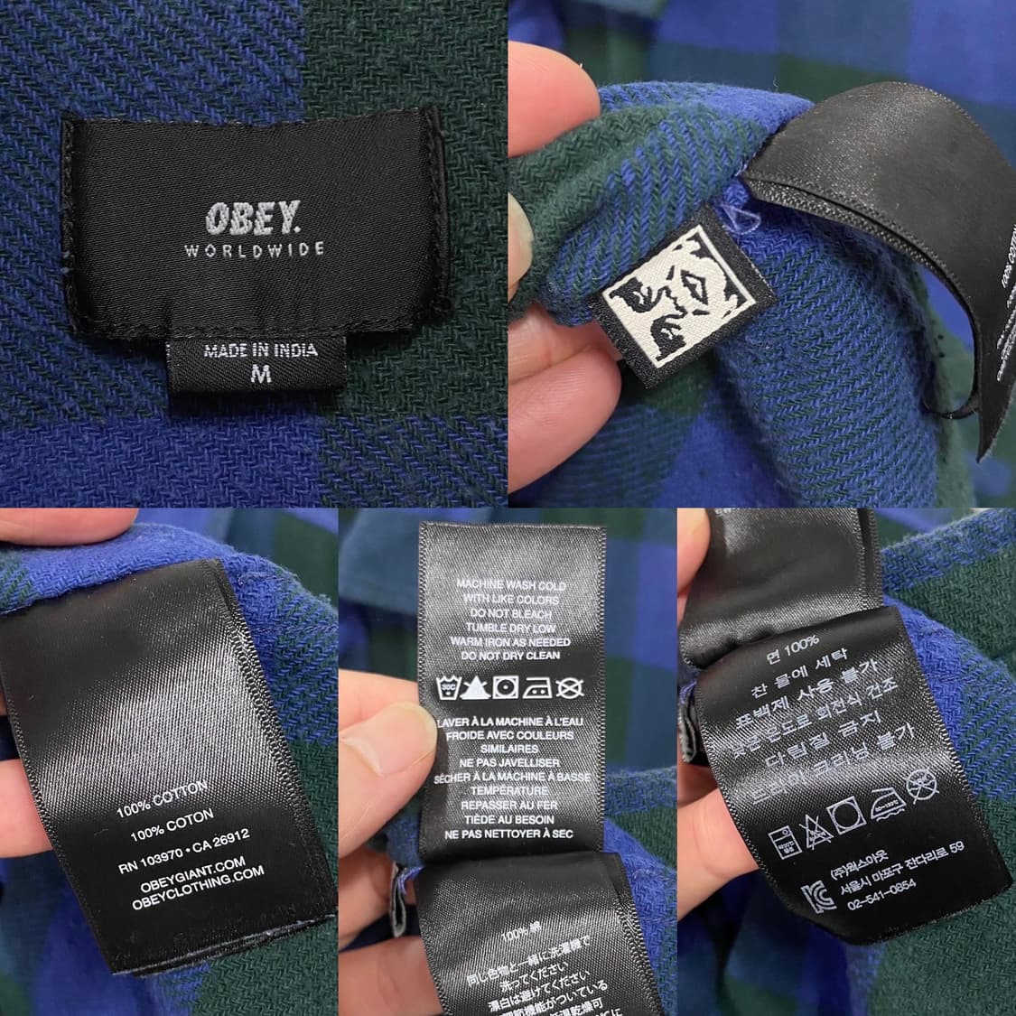 오베이 플란넬 체크 셔츠 상품이미지6