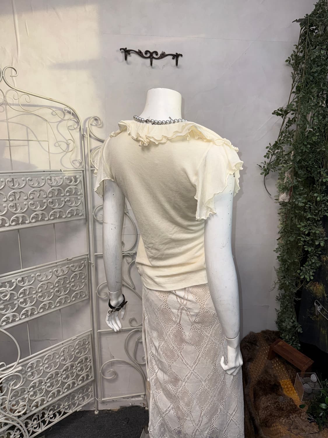 Ralph Lauren ivory ruffle cotton blouse 상품이미지9