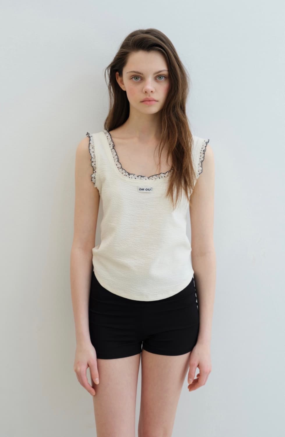 DOT LACE SLEEVELESS (BUTTER CREAM)  상품이미지1
