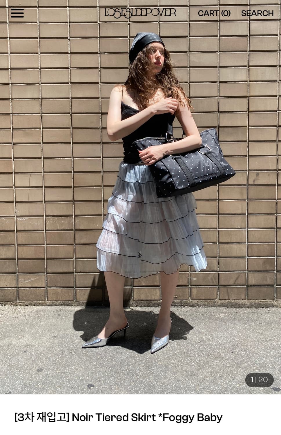 루즈슬립오버 Noir Tiered Skirt *Foggy Baby 상품이미지7