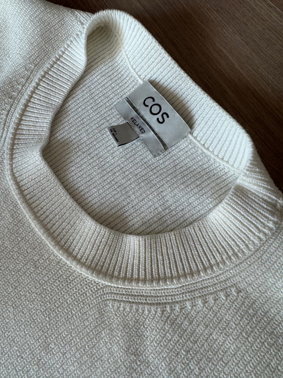 cos 코스 릴렉스핏 크림색 면니트 L사이즈 판매 상품이미지2
