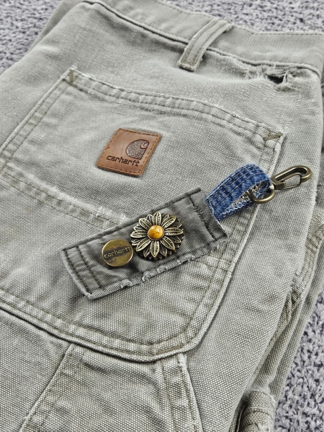 칼하트 버튼 핸드메이드 커스텀 카라비너 키링 ( OS ) / 10886 상품이미지6