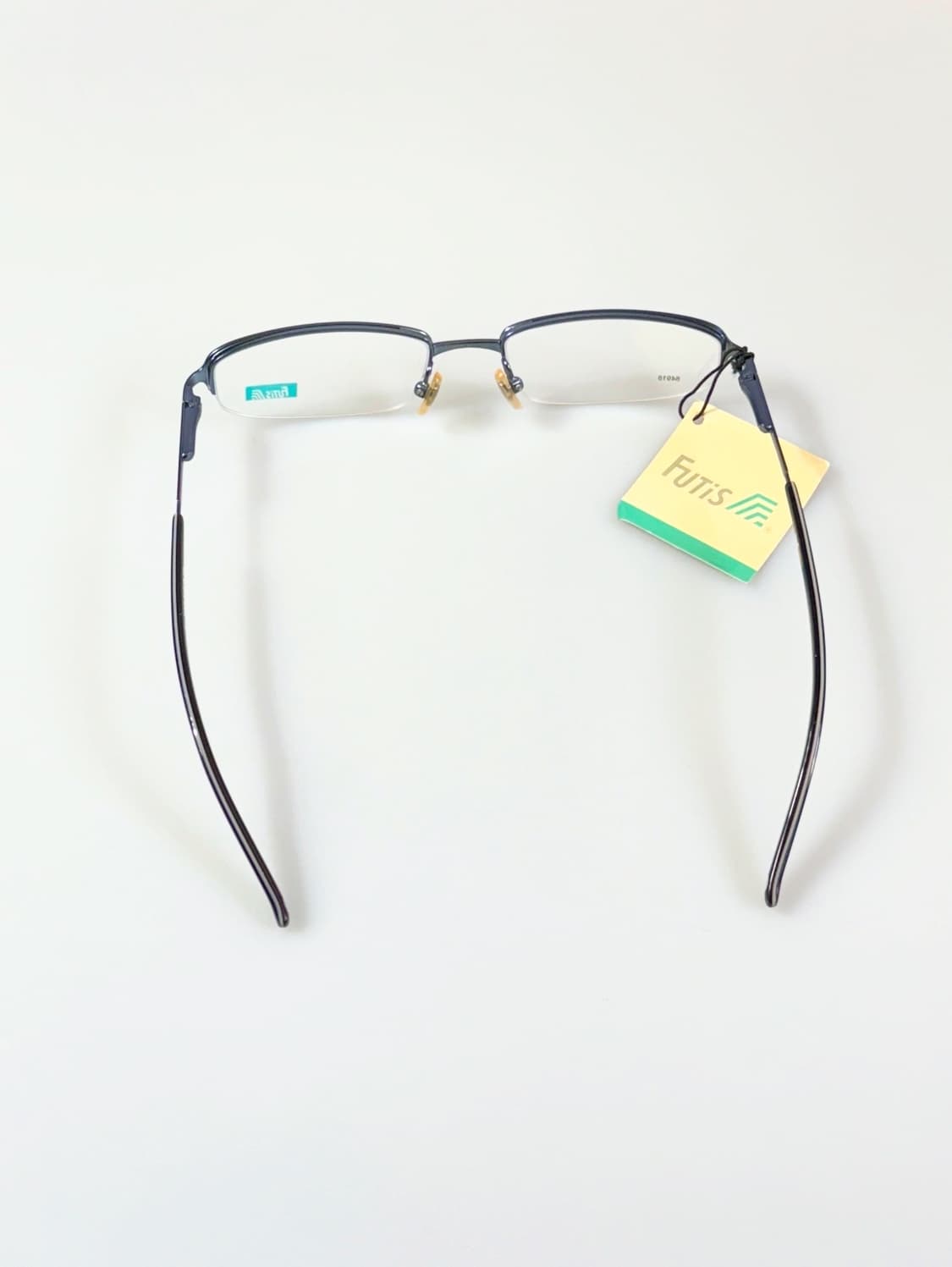 90s FUTIS 블루 메탈 스퀘어 반무테 빈티지 안경 상품이미지5