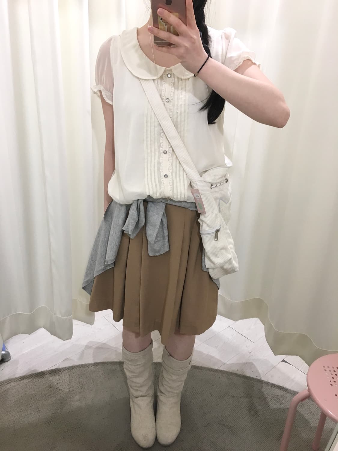 Round-collar lace blouse 상품이미지3