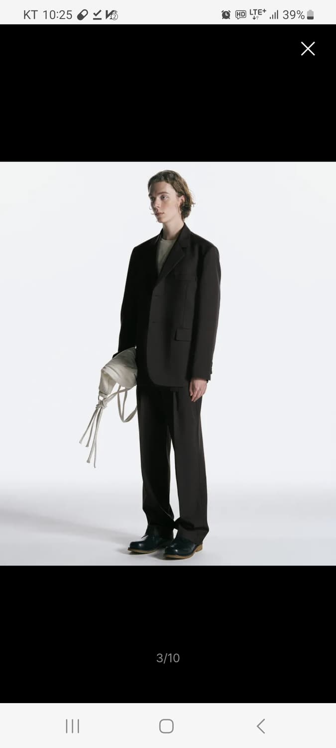 [S]인사일런스 울 셋업 그레이 브라운 상품이미지1