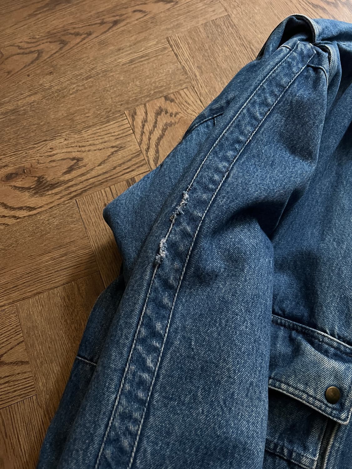 [L]90's USA 빈티지 A-2 타입 데님 봄버 자켓 상품이미지5