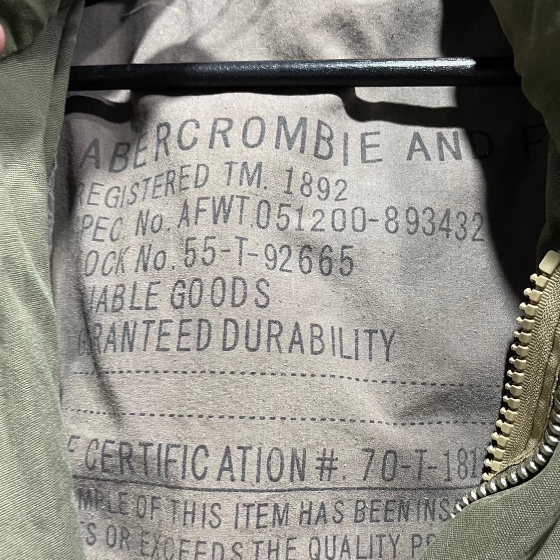 아베크롬비 밀리터리 m65 야상 상품이미지4