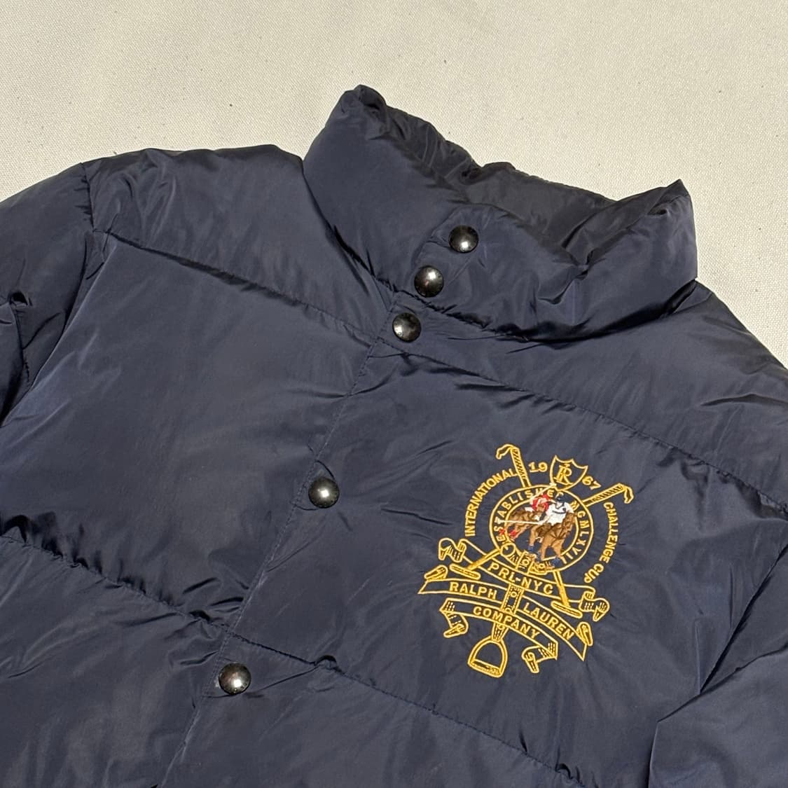 L 폴로랄프로렌 자수 네이비 다운 패딩 상품이미지1