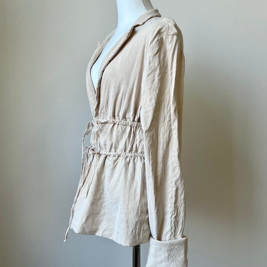 linen ribbon shirt 상품이미지2