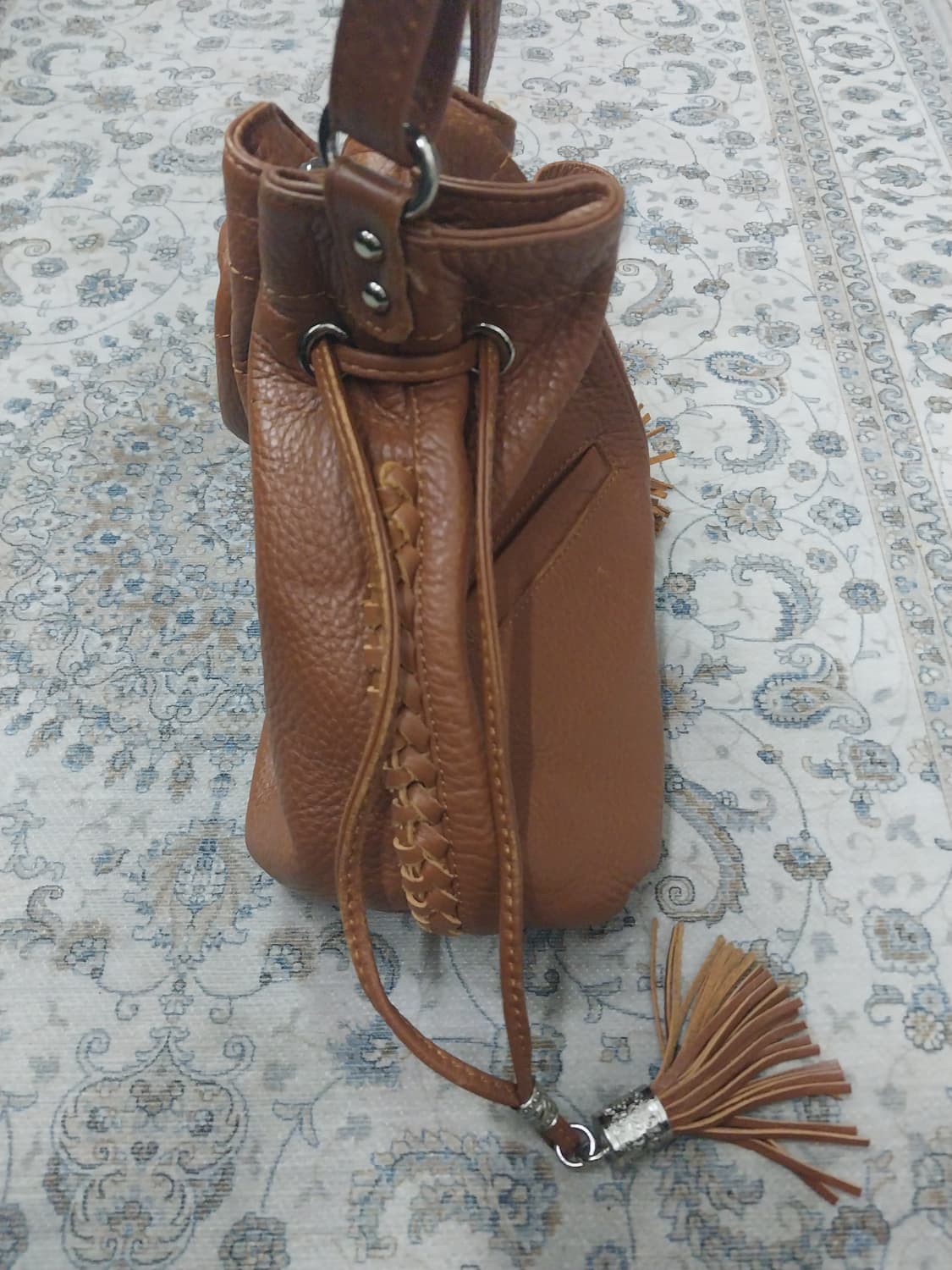 니콜밀러 브라운 래더 복조리백 (토트백 / 숄더백 가능) 상품이미지6