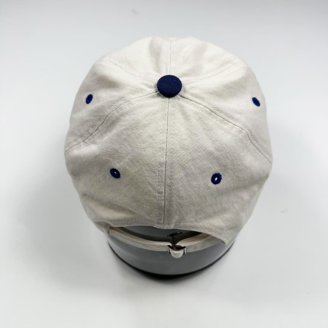 VTG 투톤 자수 빈티지 볼캡 아이보리 네이비 상품이미지3