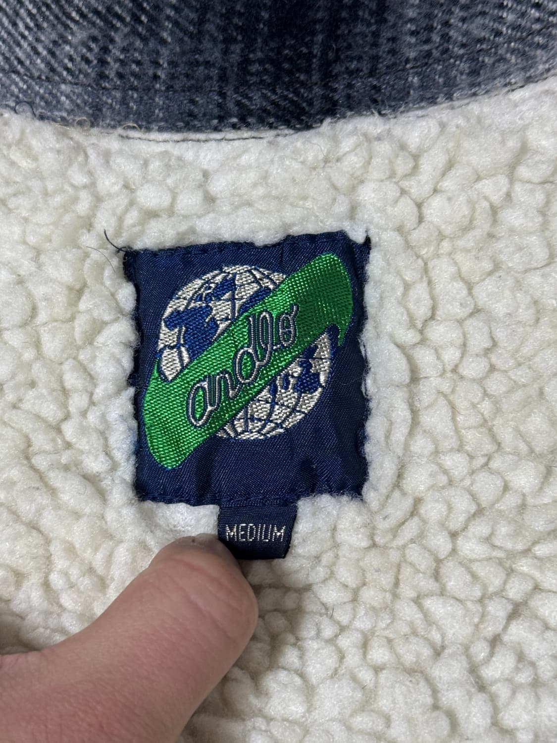 빈티지 플리스 안감 체크 자켓 워크자켓 상품이미지5