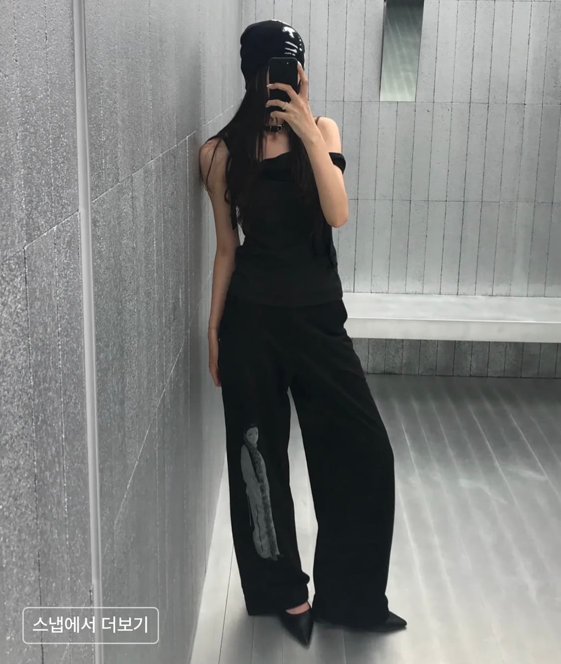 나체 NACHE RAWCUT HALTER SLEEVELESS BLACK 상품이미지3