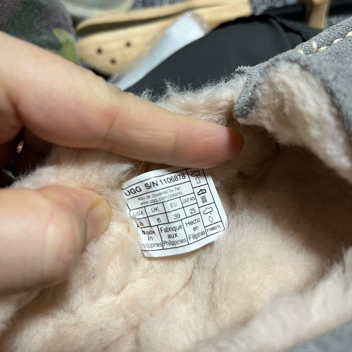 UGG 어그 모카신 회색 uk6 상품이미지3