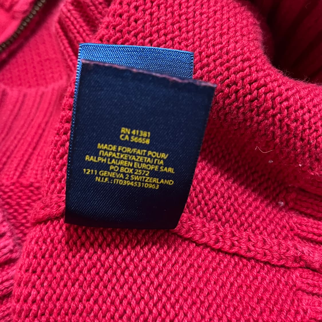 [정품] 폴로 레드 / 네이비포니 반집업 니트 [ 실확 ] 상품이미지6