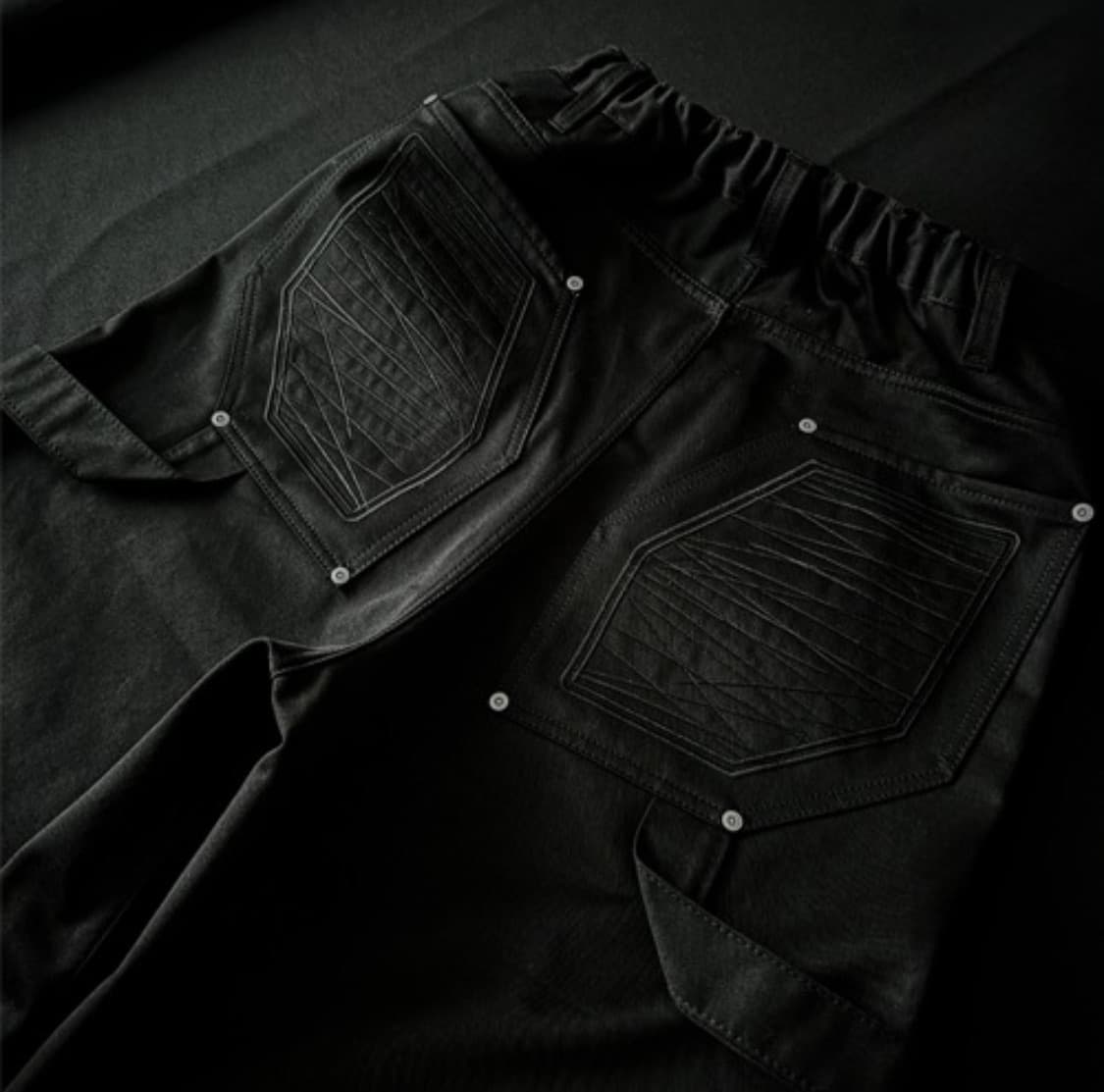 kagru 블랙 와이드 팬츠 상품이미지1