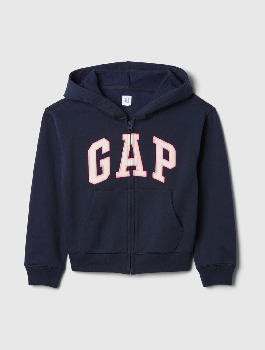 갭 GAP 키즈 리렉스드 갭 로고 후드 집업 Tapestry Navy 상품이미지1