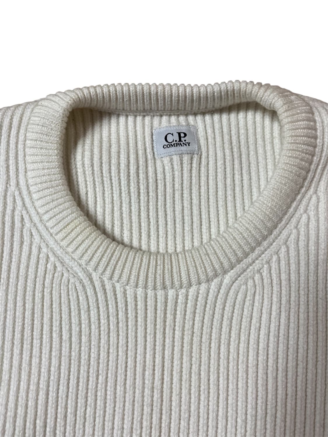[54] 23fw cp컴퍼니 풀 립 크루넥 점퍼 거즈 화이트 상품이미지7