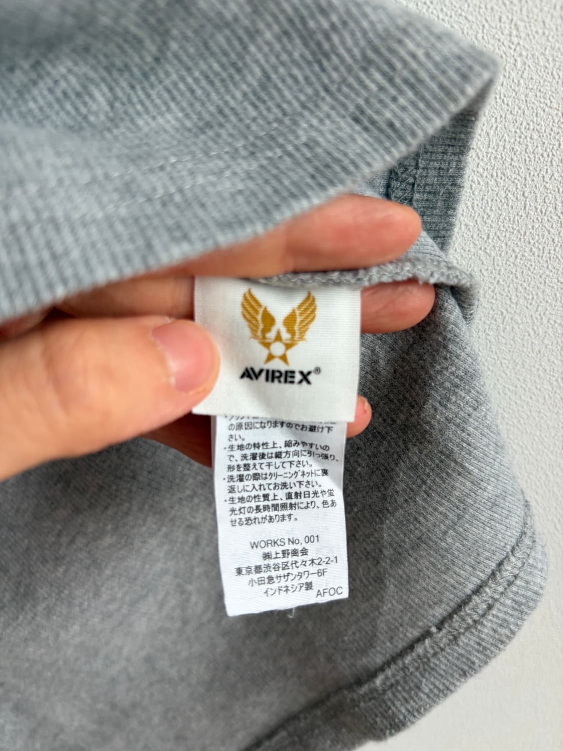 아비렉스 그레이 골지 반팔 티셔츠 상품이미지7
