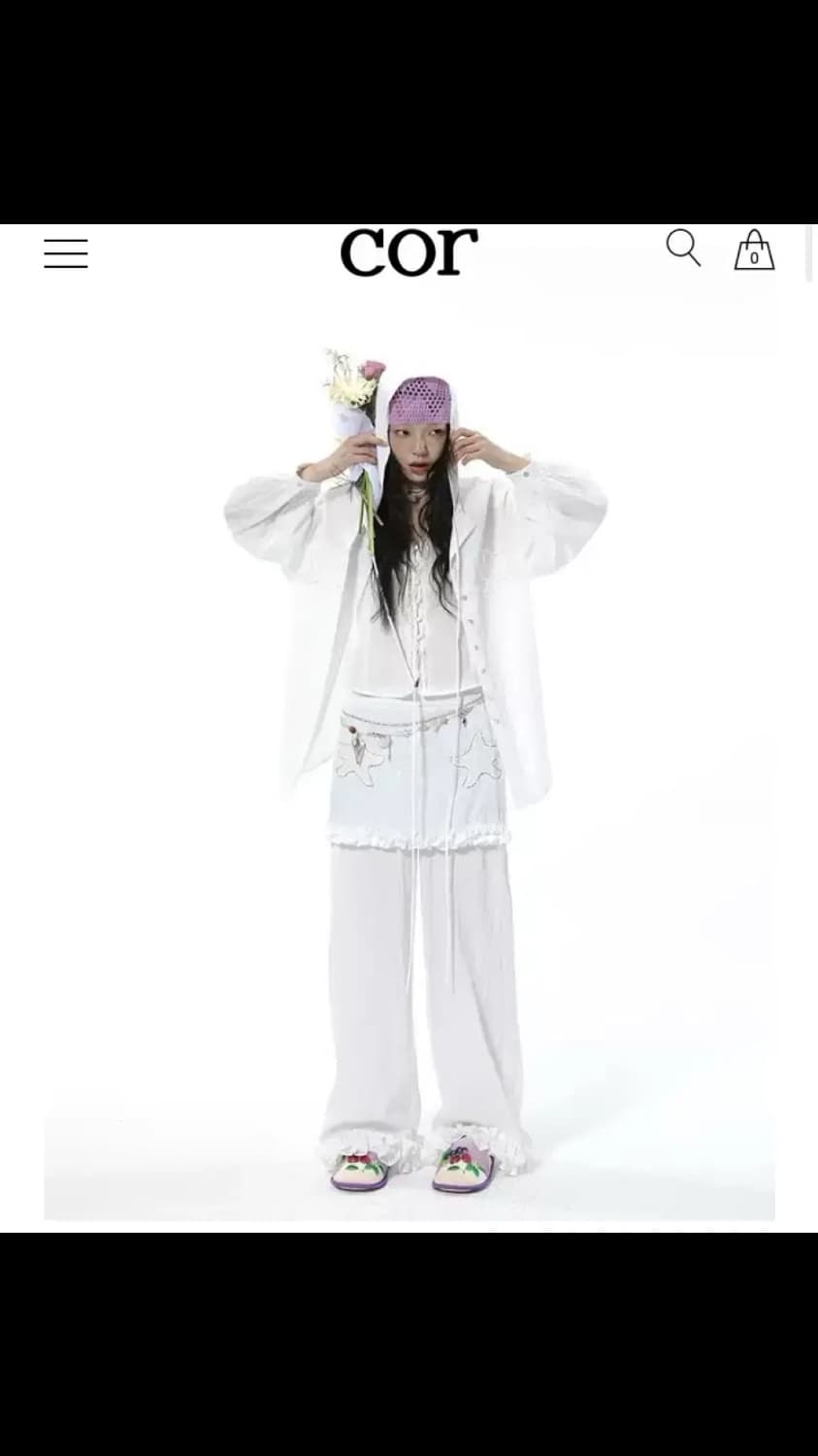 Shop cor 모리걸 모리룩 셋업 블라우스 바지 팬츠 스커트 치마 상품이미지1