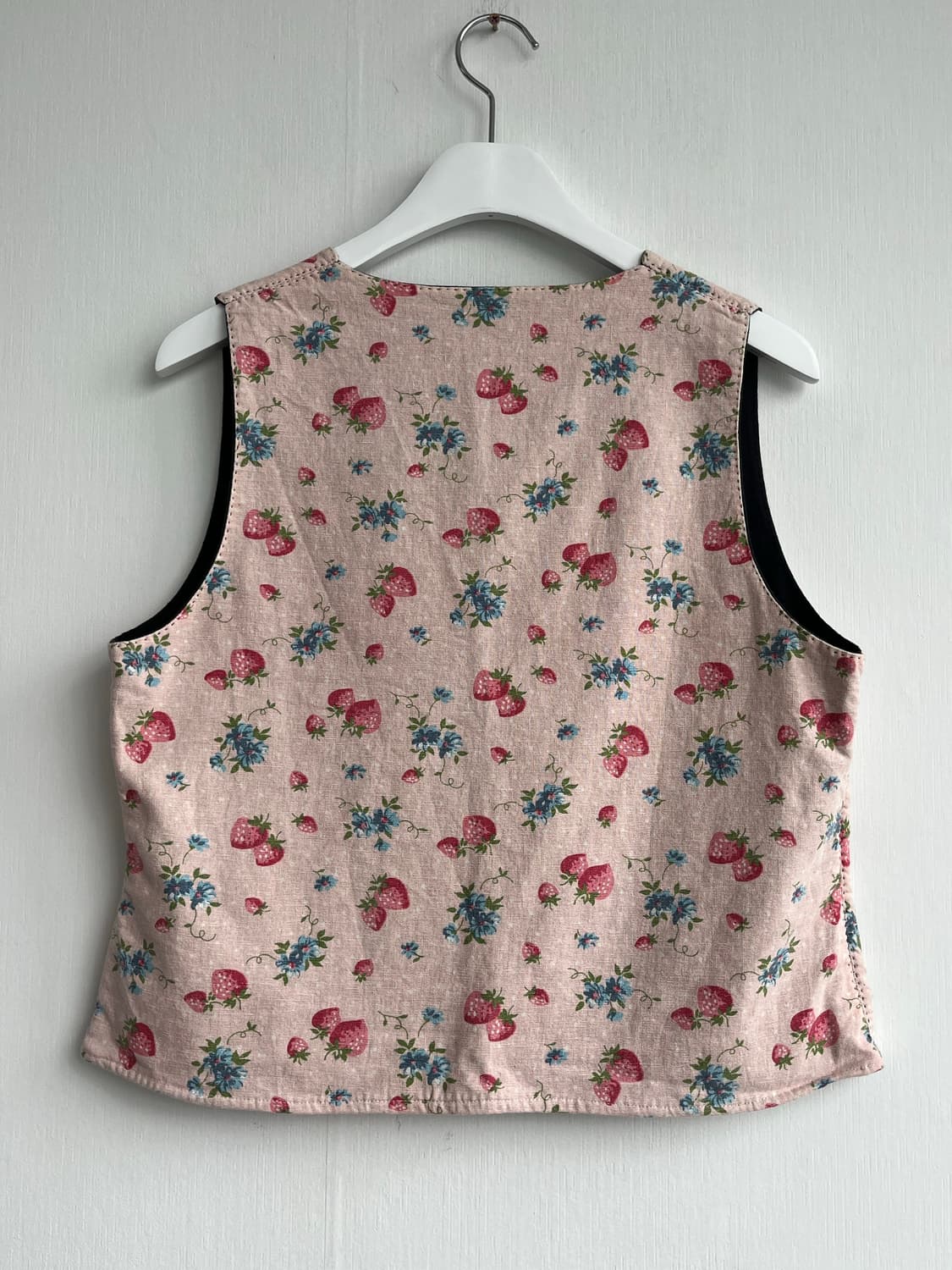 SALE*) 스트로베리 플라워 빈티지 베스트 상품이미지6