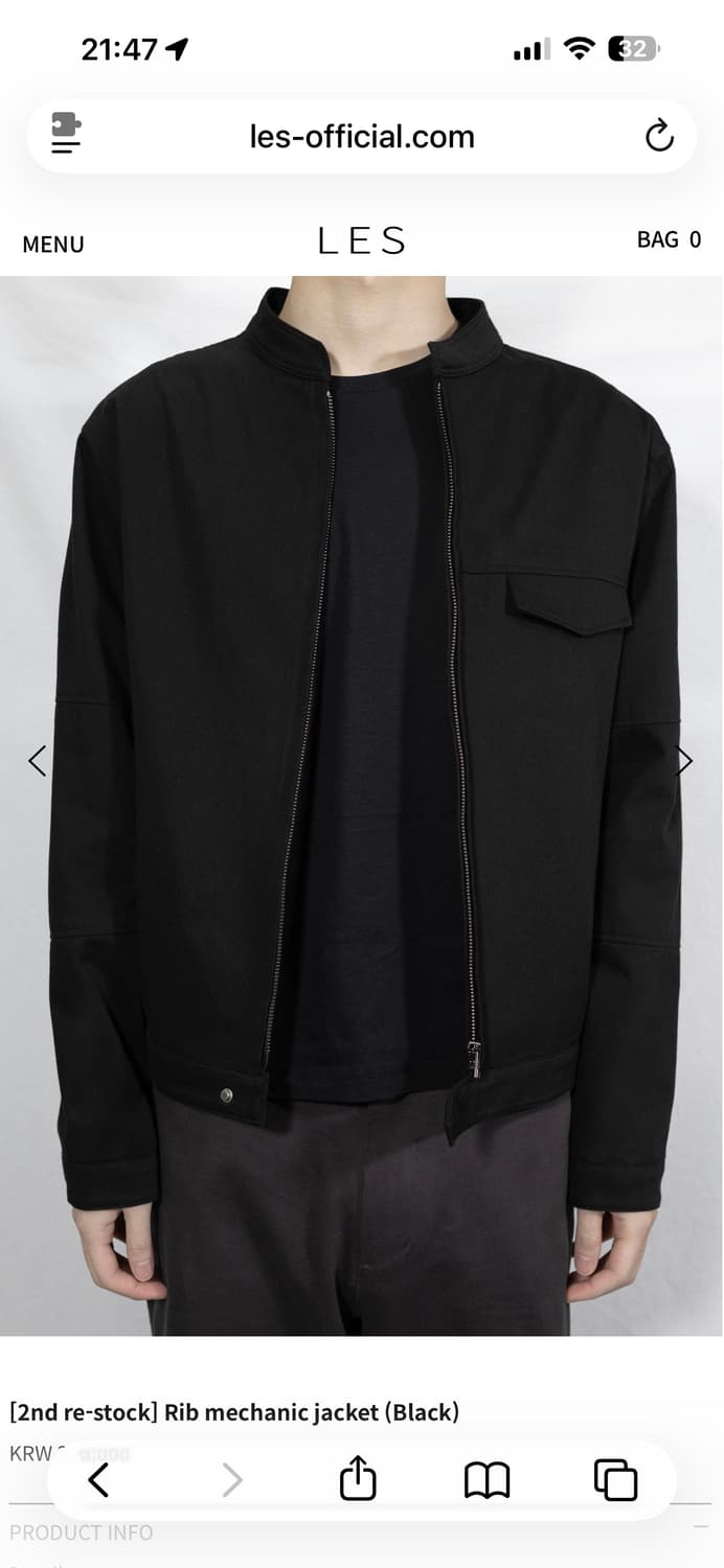 [2]Rib mechanic jacket (black) 상품이미지1