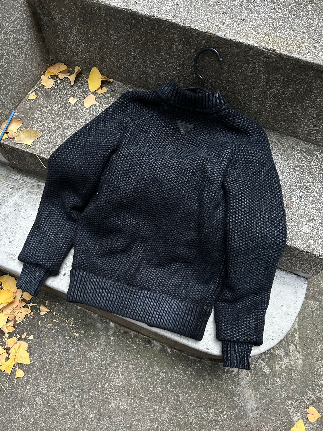 2000s 디젤 네이비 니트집업 상품이미지6