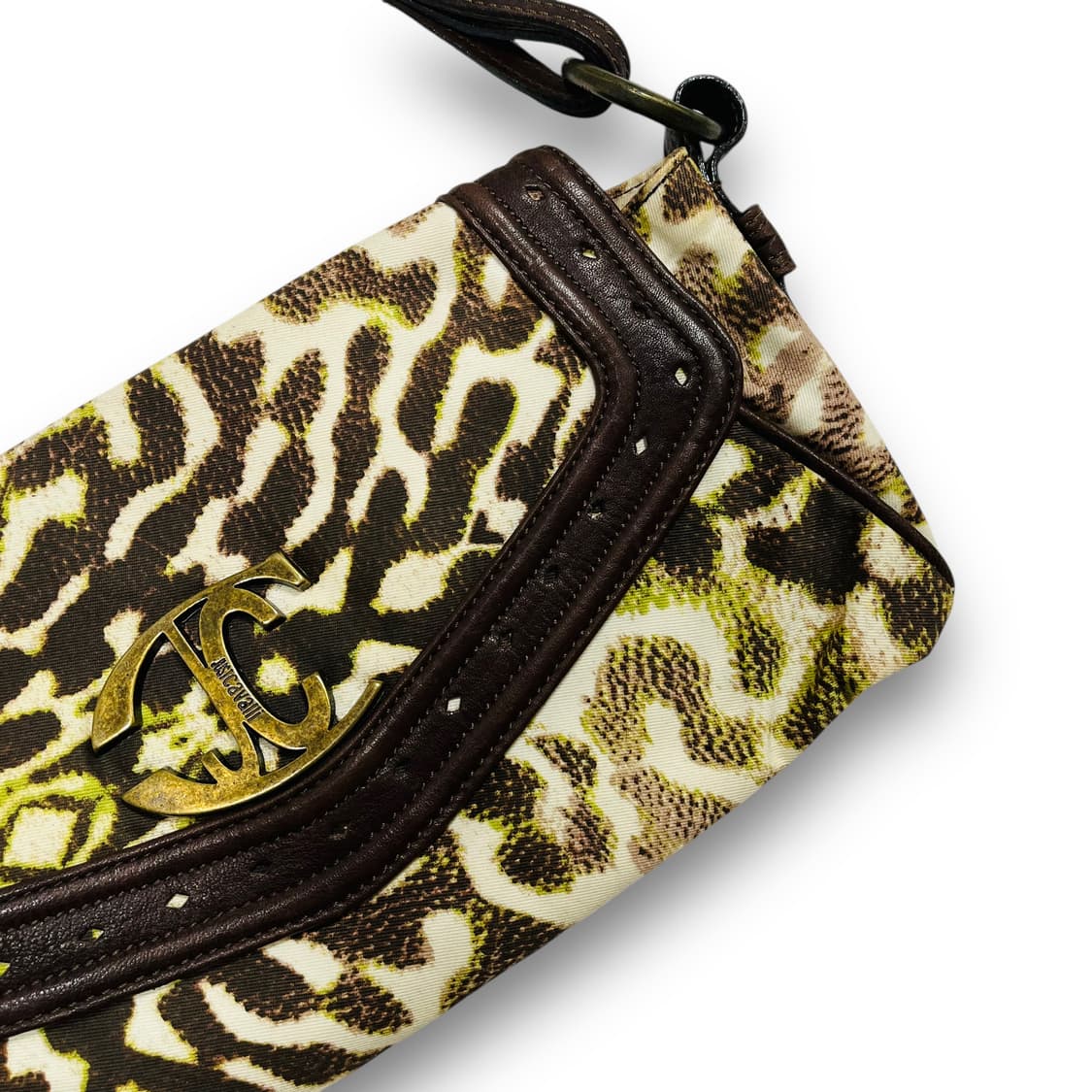 저스트 카발리 00s 데드스탁 레오파드 레더 숄더백 상품이미지3