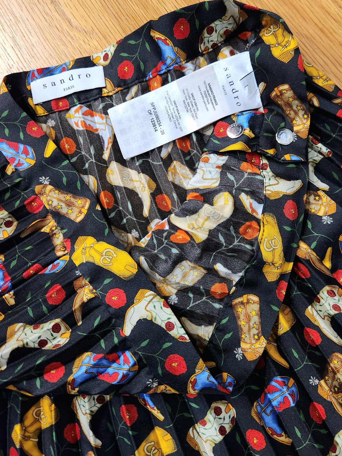 (새상품)산드로 팔마프린트 플리츠스커트 상품이미지7