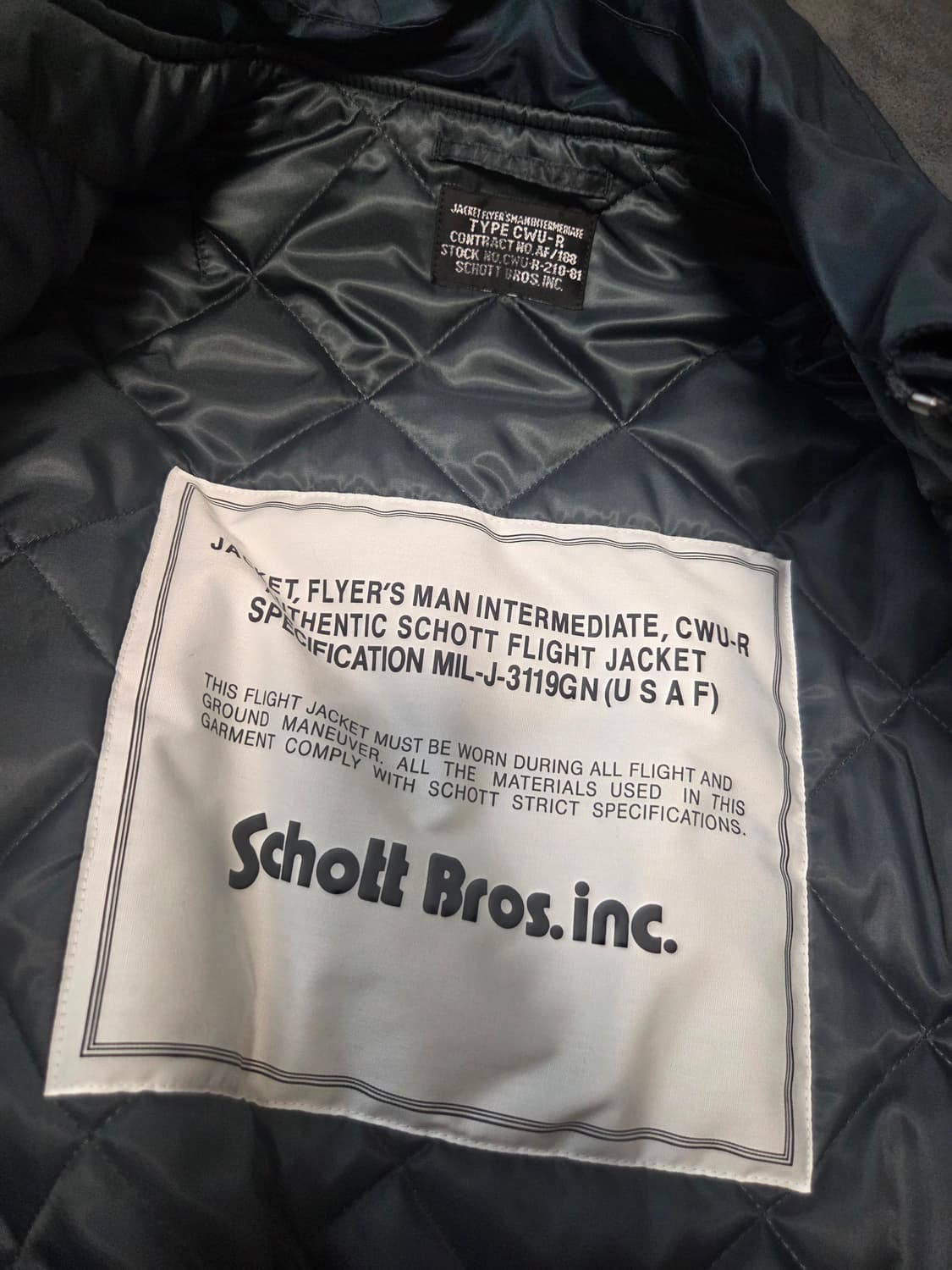 schott cwu r 항공자켓 상품이미지2