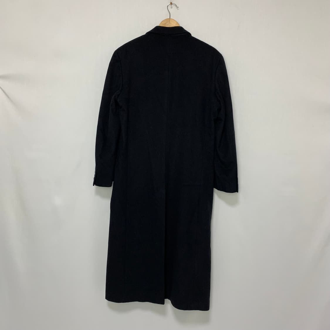 버버리 빈티지 블랙 롱 버튼 코트 남성 남녀공용 상품이미지2