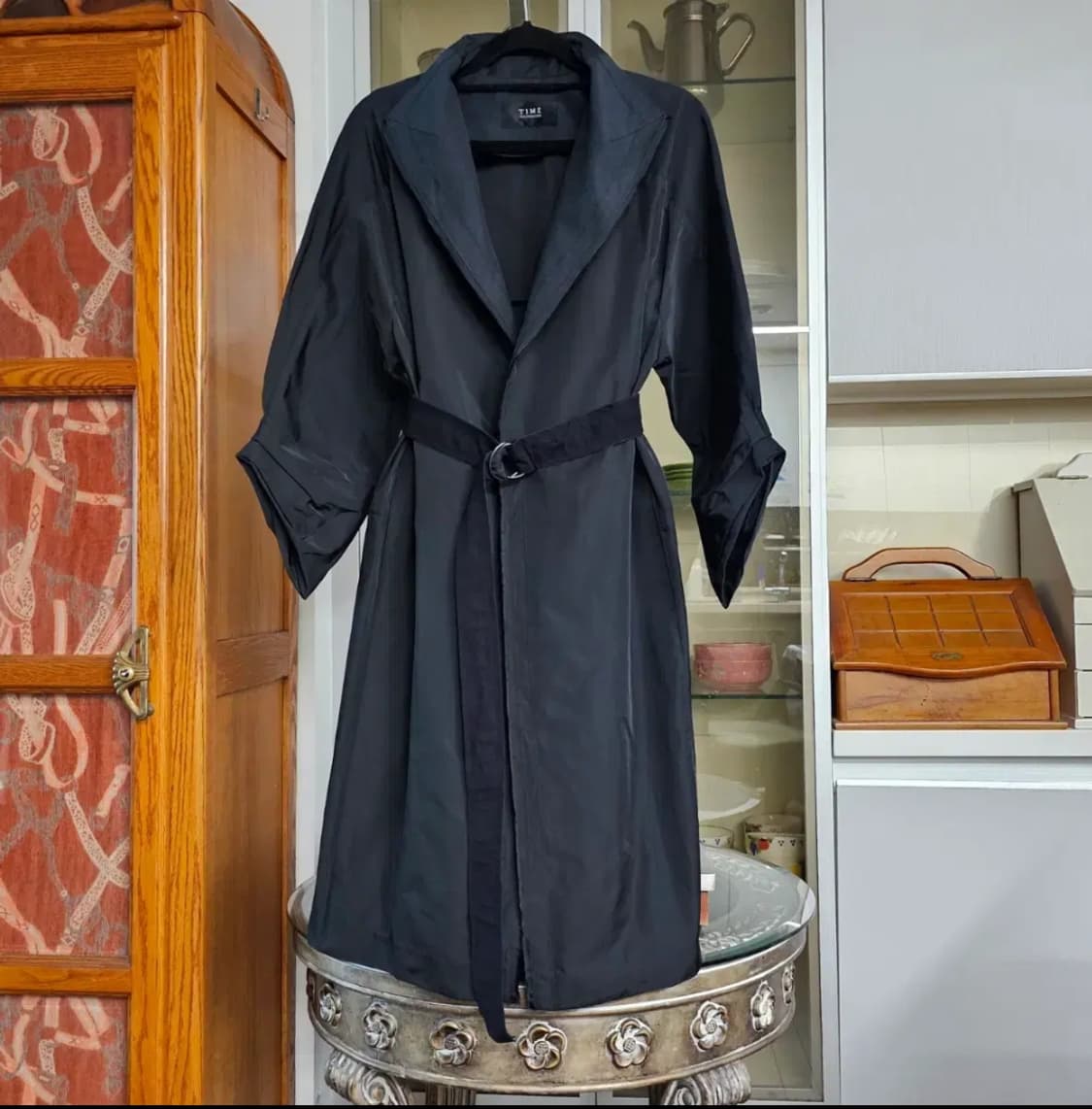 타임 블랙 트렌치 코트 사이즈f 상품이미지1
