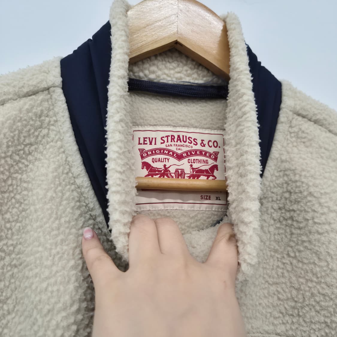 리바이스 플리스 조끼 아이보리 남성 XL 상품이미지3