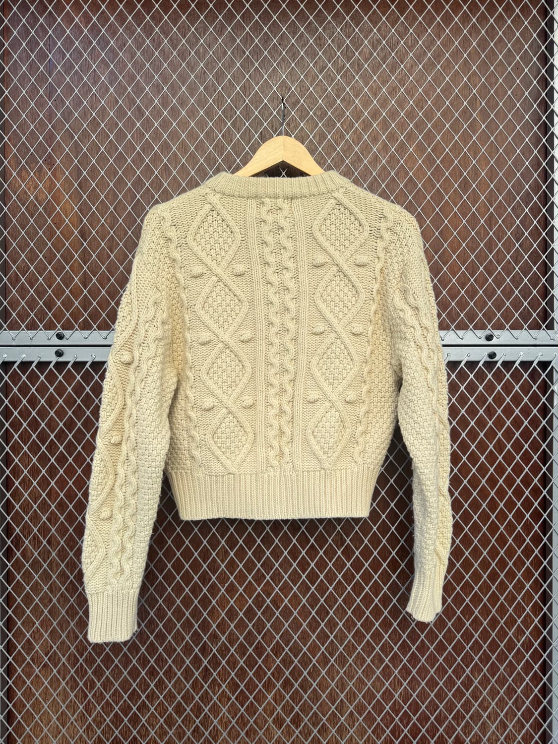 아우어솔티 oursaalty 빈티지 케이블 크림 가디건 니트 F 상품이미지9