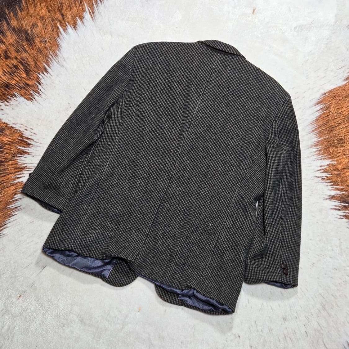 브렌 우드 모소재 체크 블레이저 자켓 상품이미지4