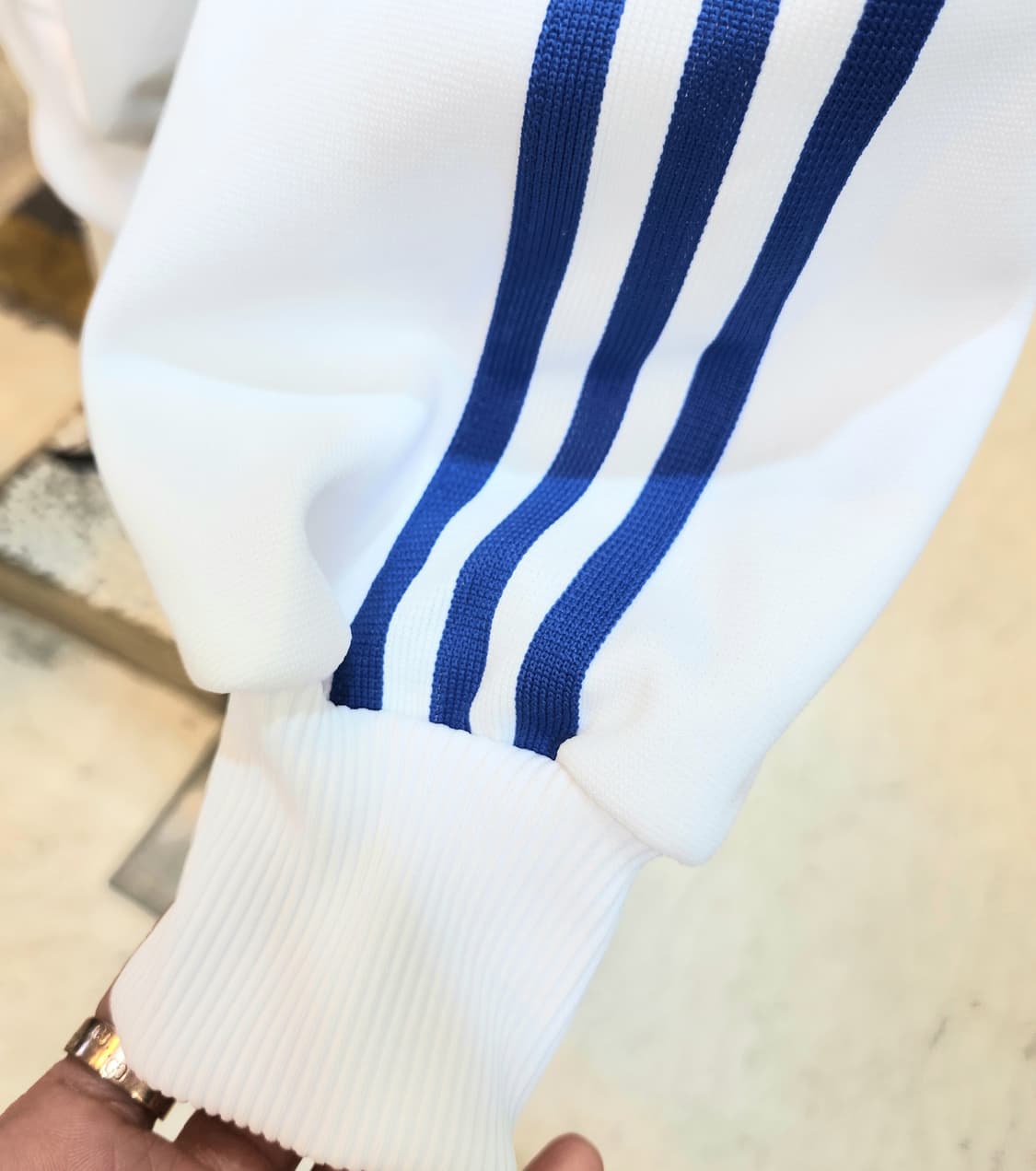 80s 아디다스 올드스쿨 삼선 화이트 트랙탑 져지 상품이미지7