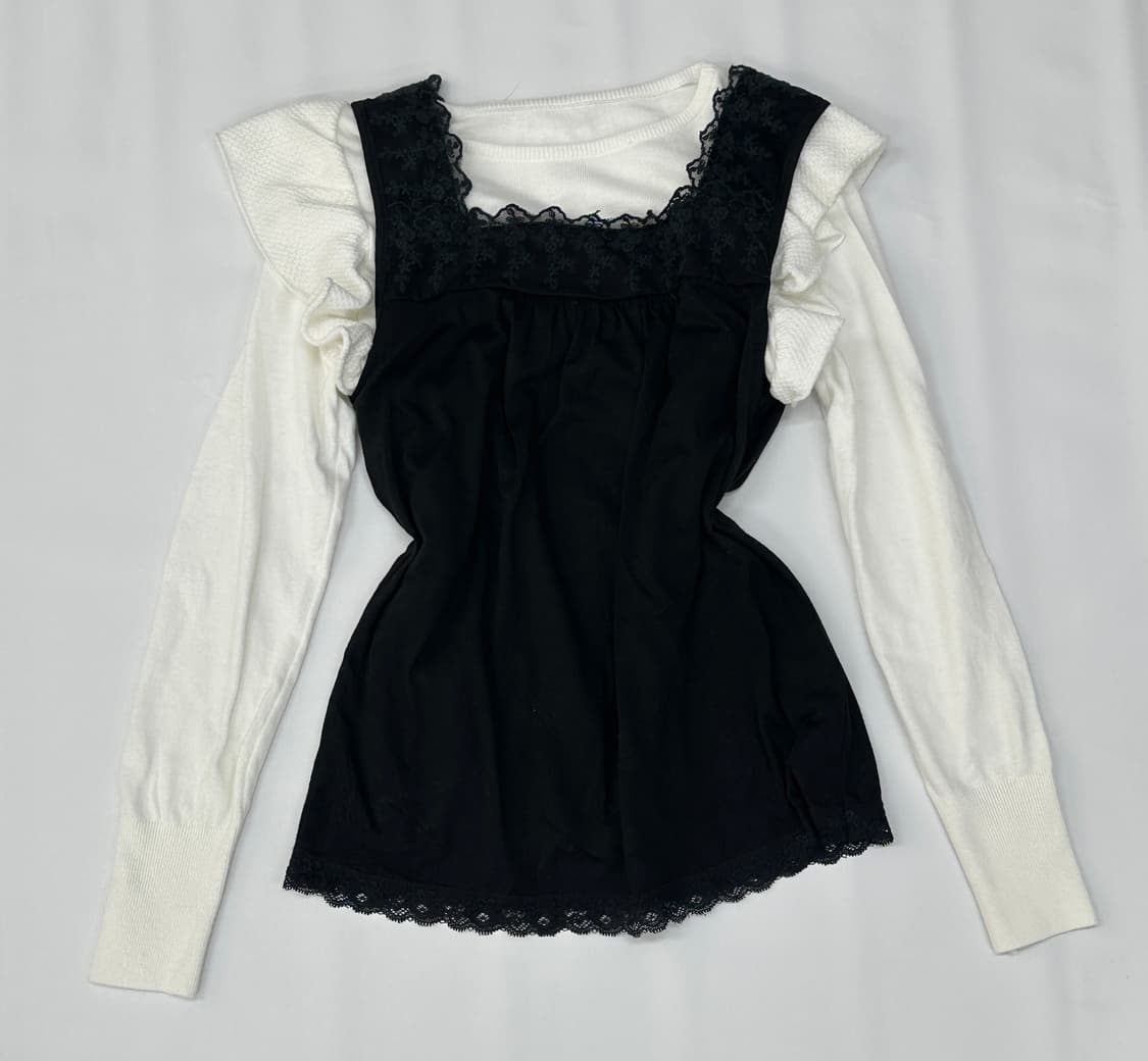 🖤바닐라 지뢰계깔 코디세트🖤 블랙 고스로리 공겜여주 메이드 일본  상품이미지3